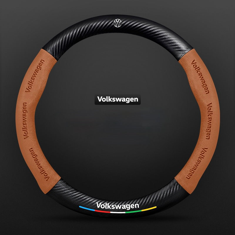 TrackVibe | Carbon Suede Steering Wheel Cover – Anti-Slip & Wear-Resistant