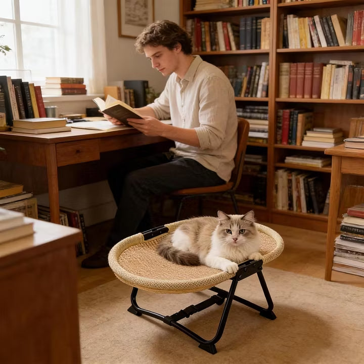 Elevated Cooling Pet Bed – Portable Breathable Dog & Cat Cot with Non-Slip Feet
