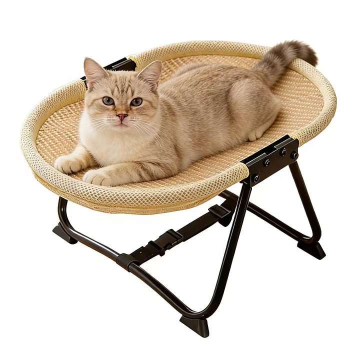 Elevated Cooling Pet Bed – Portable Breathable Dog & Cat Cot with Non-Slip Feet