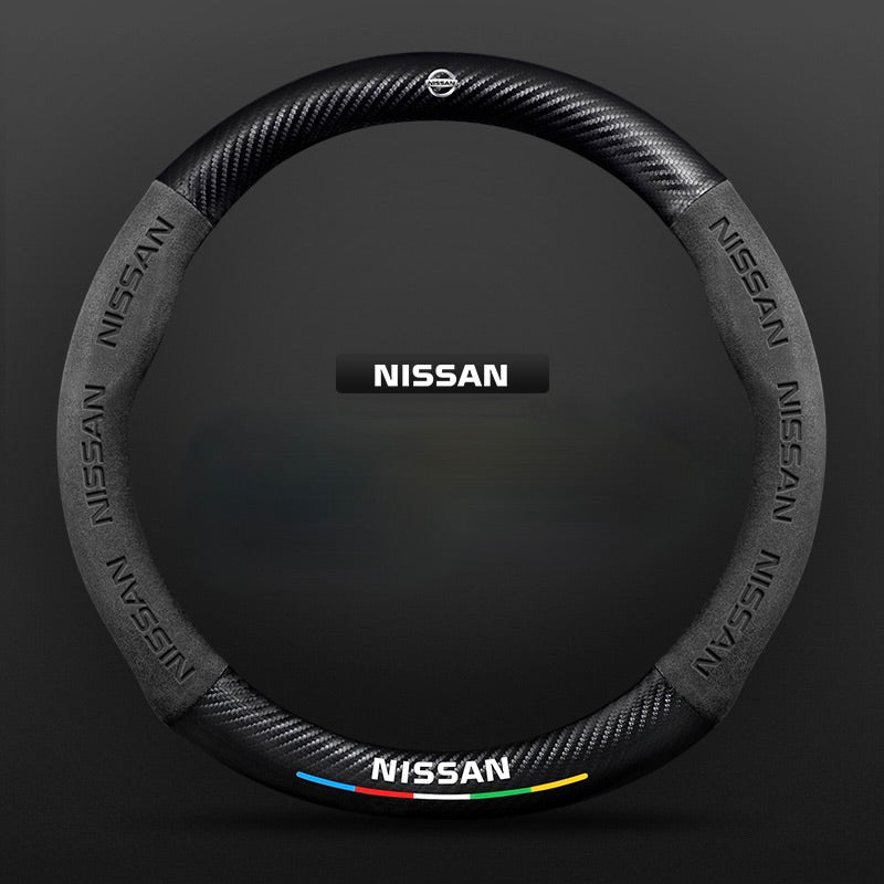 TrackVibe | Carbon Suede Steering Wheel Cover – Anti-Slip & Wear-Resistant