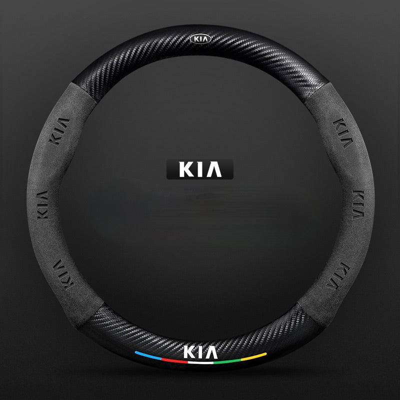 TrackVibe | Carbon Suede Steering Wheel Cover – Anti-Slip & Wear-Resistant