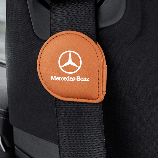 Ajustador de cinturón de seguridad LuxeHold: piel de vaca premium y personalización de logotipo