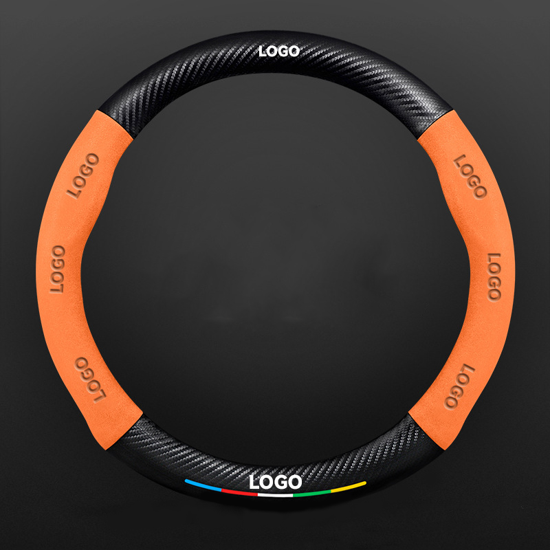 TrackVibe | Carbon Suede Steering Wheel Cover – Anti-Slip & Wear-Resistant