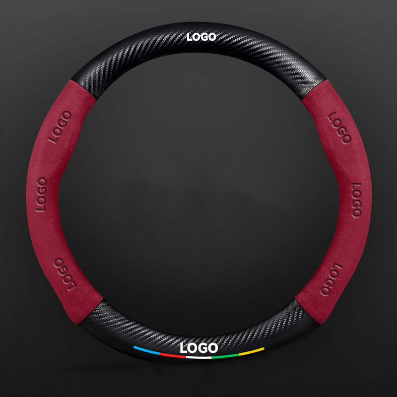 TrackVibe | Carbon Suede Steering Wheel Cover – Anti-Slip & Wear-Resistant
